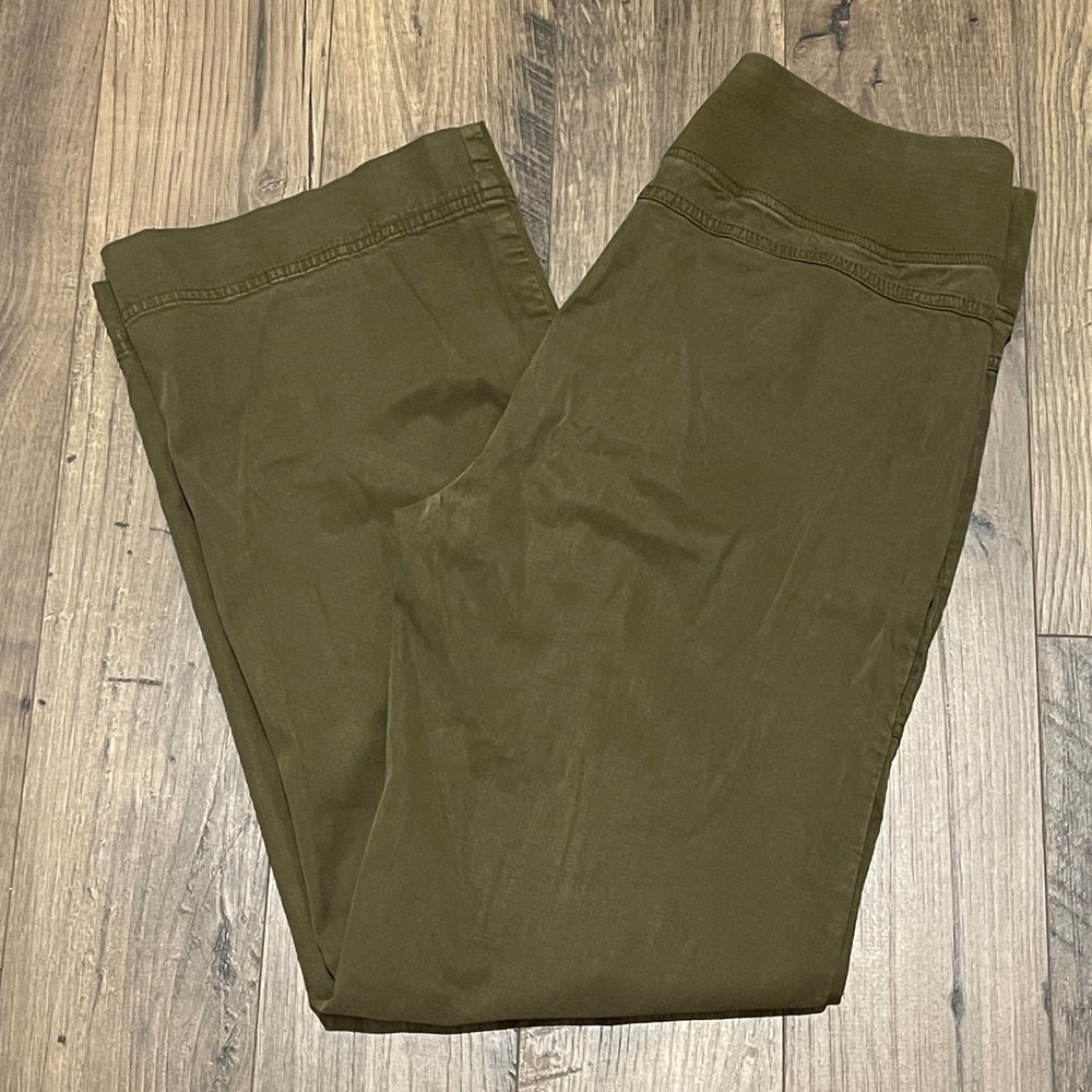 Orvis Jackson Olive Green Wide Leg Pull On Utility Pants 2Z36 Size 8